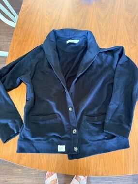 Five Four Blk Shawl Collar Button Blazer